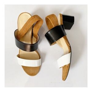New Aquatalia by Marvin K 'Celia' Black and White Block Heel Sandal $395